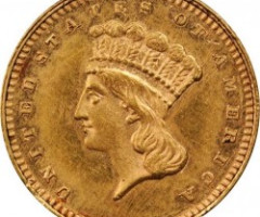 Монета Large Indian Head, 1 долар 1867, США, США