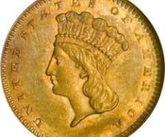 Монета Large Indian Head, 1 долар 1864, США, США