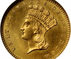 Монета Large Indian Head, 1 долар 1863, США, США