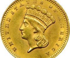 Монета Large Indian Head, 1 долар 1859, США, США