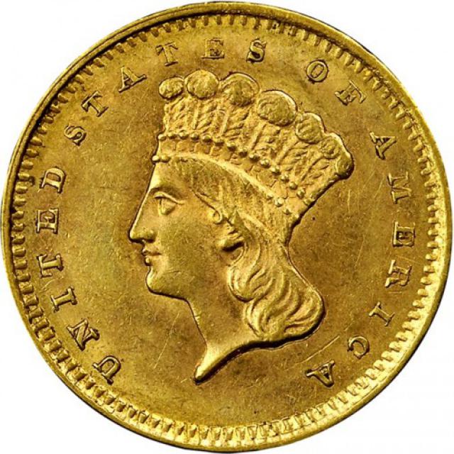 Монета Large Indian Head, 1 долар 1858, США, США