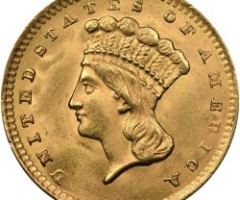 Монета Large Indian Head, 1 долар 1856, США, США