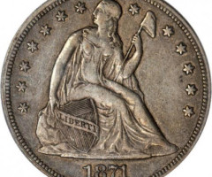 Монета Свобода, що сидить, 1 долар 1871, США, США