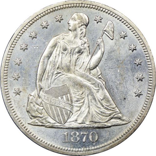 Монета Свобода, що сидить, 1 долар 1870, США, США