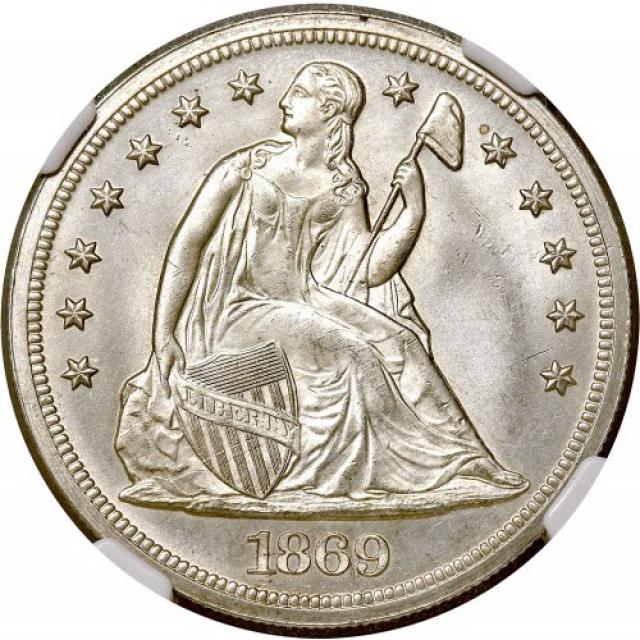 Монета Свобода, що сидить, 1 долар 1869, США, США