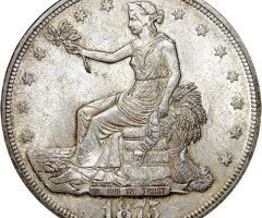 Монета Trade Dollar, 1 долар 1875, США, США