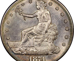 Монета Trade Dollar, 1 долар 1874, США, США