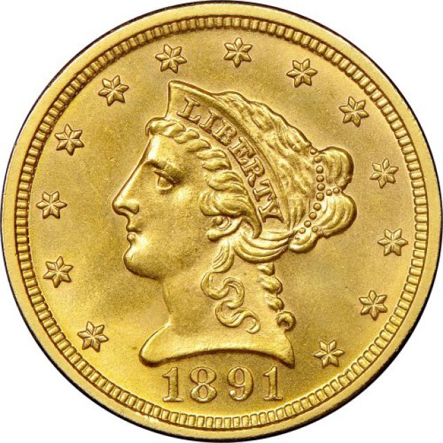 2½ долара 1891, США, США
