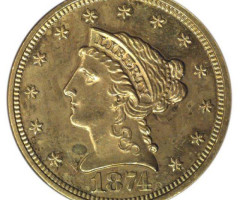 2½ долара 1874, США, США