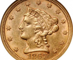 2½ долара 1867, США, США