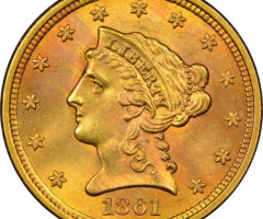 2½ долара 1861, США, США