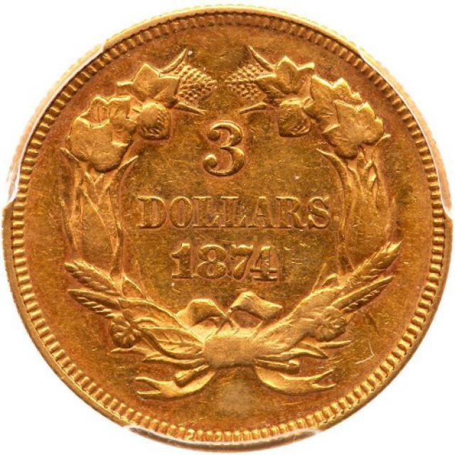 3 долара 1874, США, США