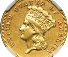 3 долара 1872, США, США