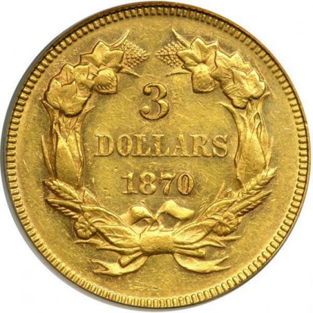 3 долара 1870, США, США