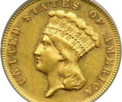 3 долара 1870, США, США