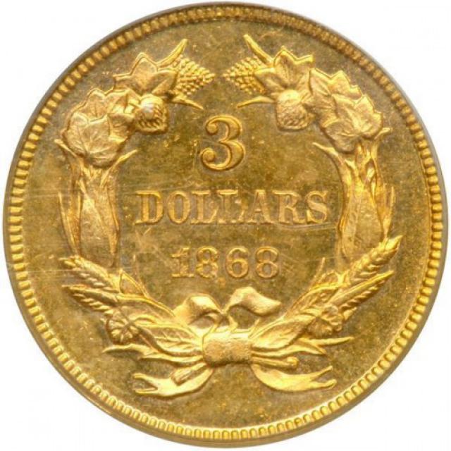 3 долара 1868, США, США