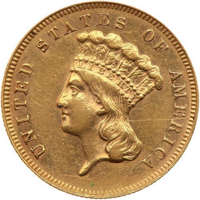 3 долара 1866, США, США