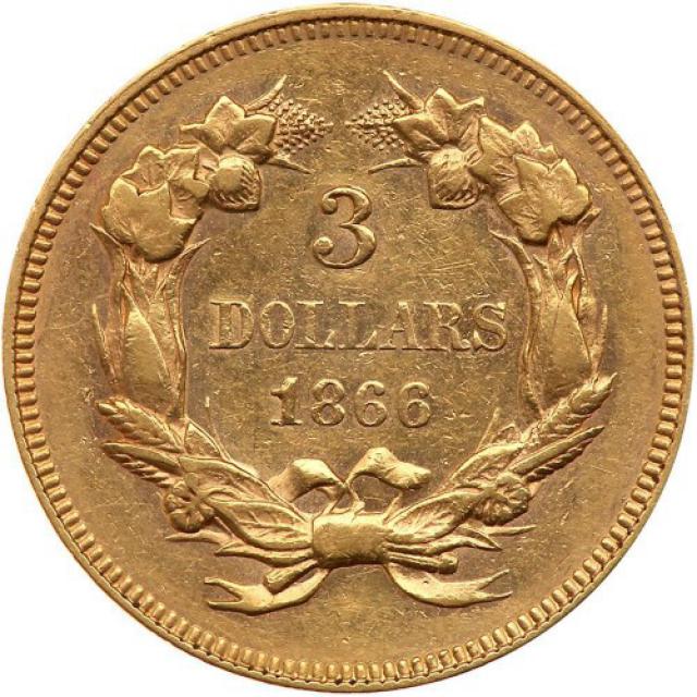 3 долара 1866, США, США