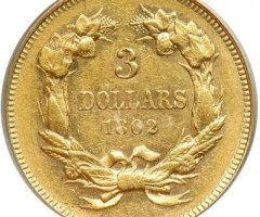 3 долара 1862, США, США