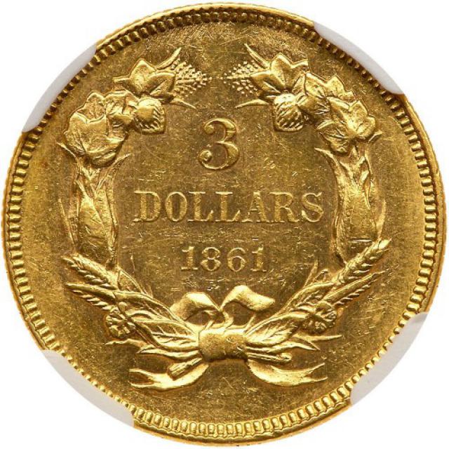 3 долара 1861, США, США