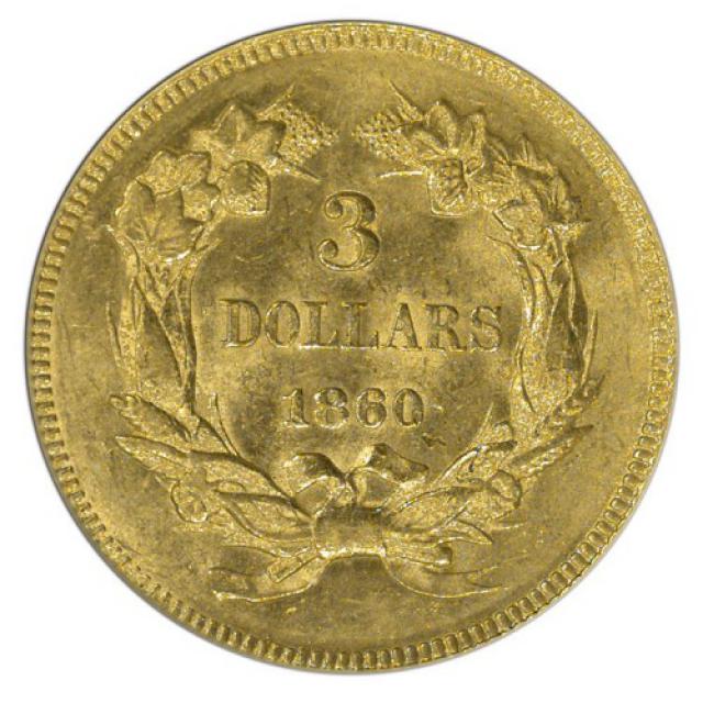 3 долара 1860, США, США