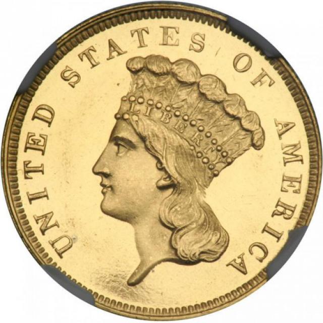 3 долара 1859, США, США