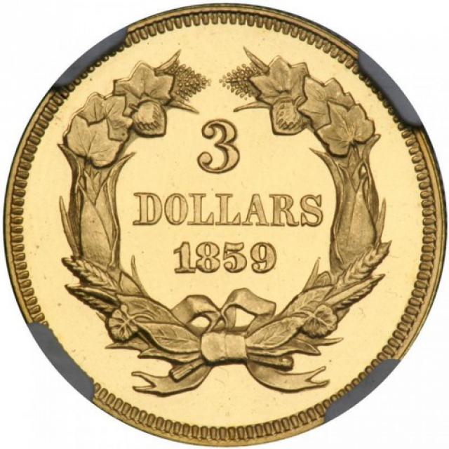 3 долара 1859, США, США