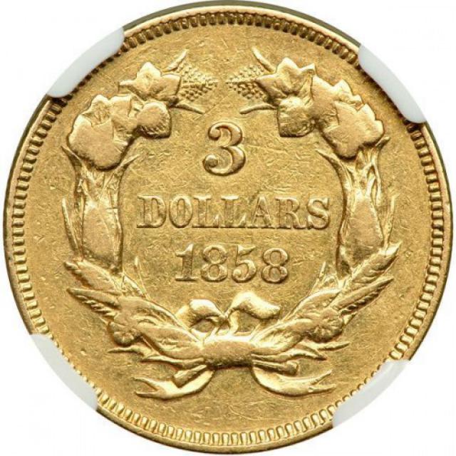 3 долара 1858, США, США
