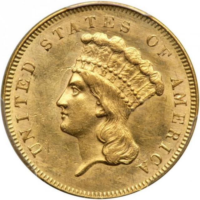 3 долара 1857, США, США