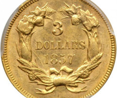 3 долара 1857, США, США