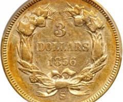 3 долара 1856, США, США