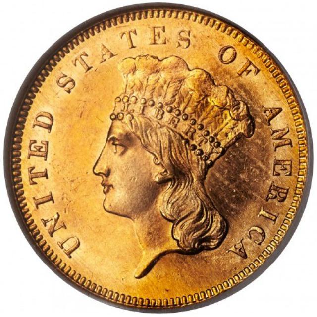 3 долара 1855, США, США