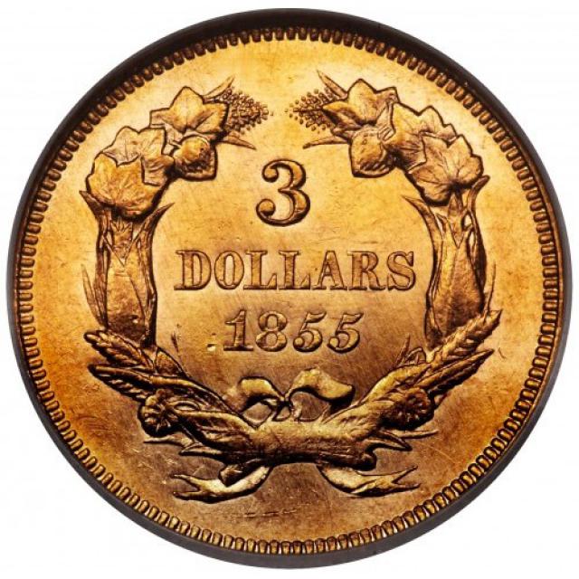 3 долара 1855, США, США