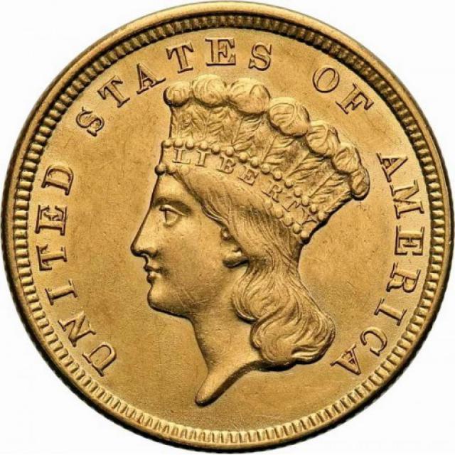 3 долара 1854, США, США