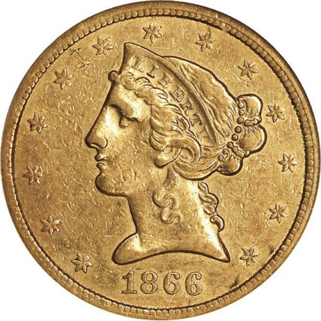 5 доларів 1866, США, США