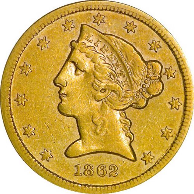 5 доларів 1862, США, США