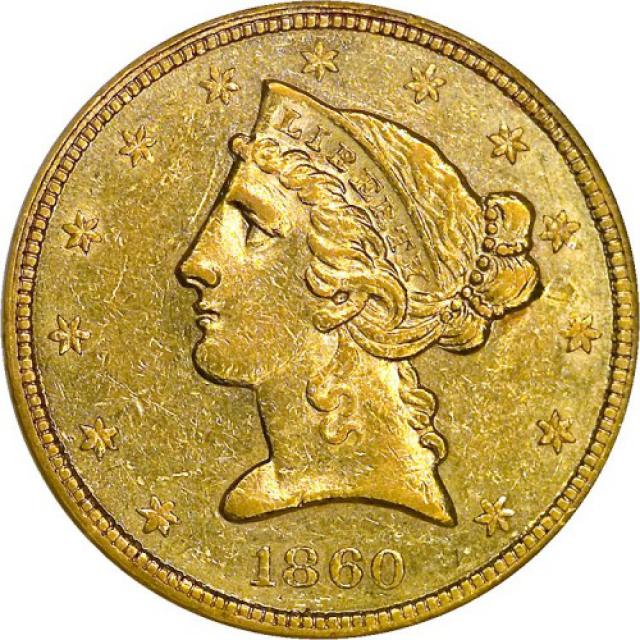 5 доларів 1860, США, США