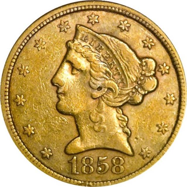 5 доларів 1858, США, США