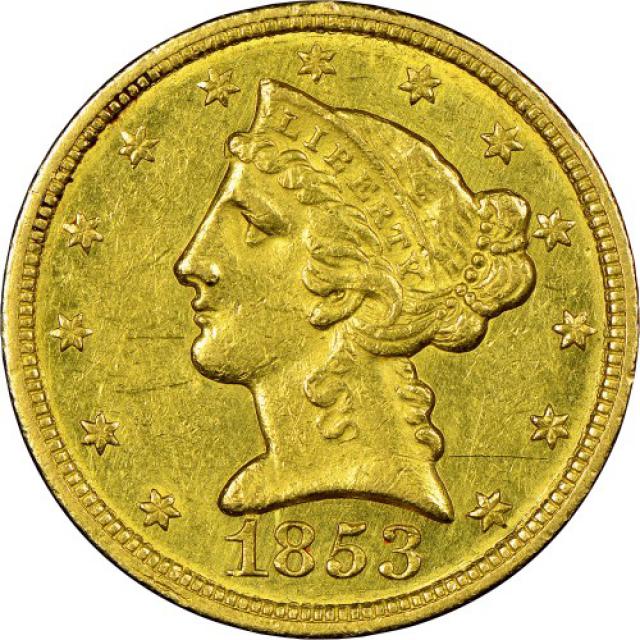 5 доларів 1853, США, США