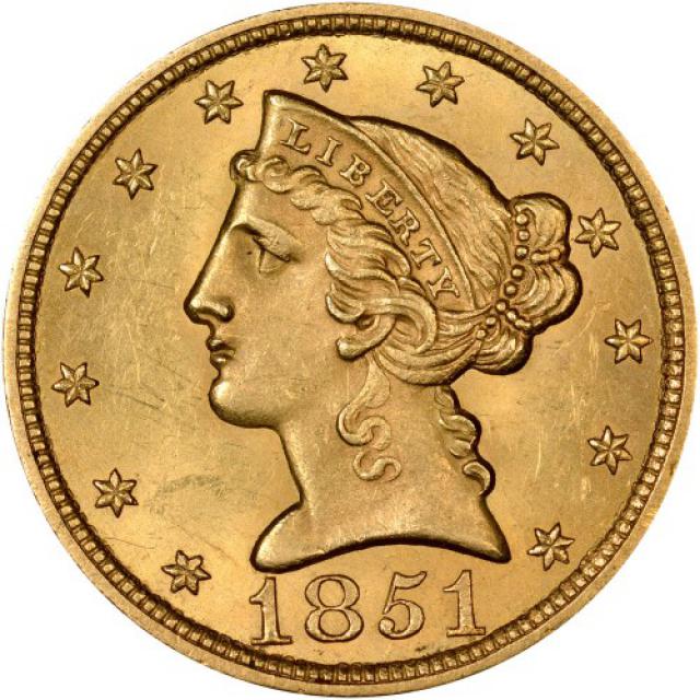 5 доларів 1851, США, США
