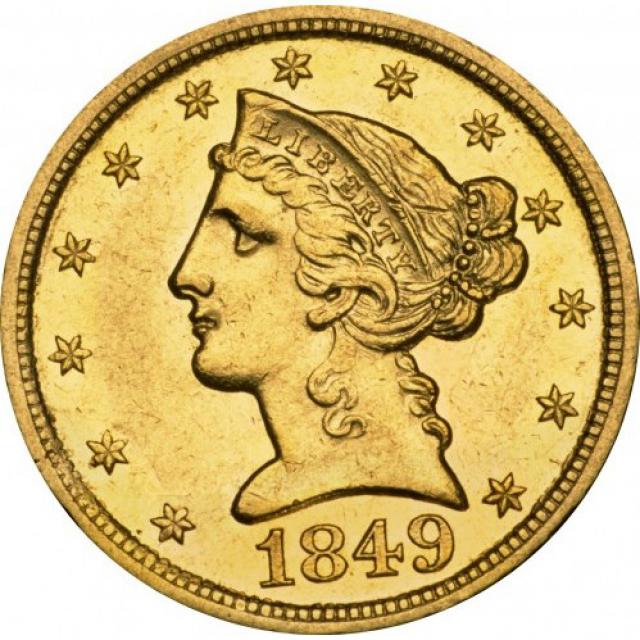 5 доларів 1849, США, США