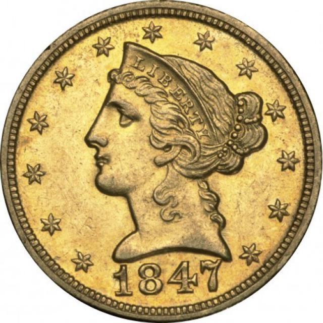 5 доларів 1847, США, США