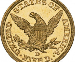 5 доларів 1844, США, США