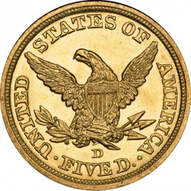 5 доларів 1843, США, США
