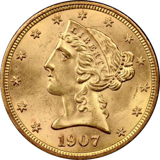 Монета Half Eagle, 5 доларів 1907, США, США