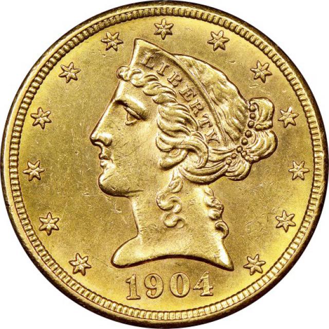 Монета Half Eagle, 5 доларів 1904, США, США
