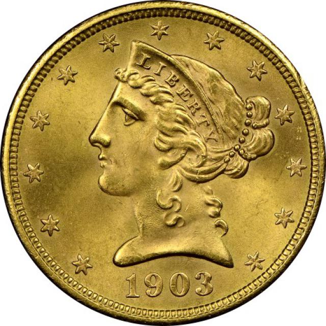 Монета Half Eagle, 5 доларів 1903, США, США