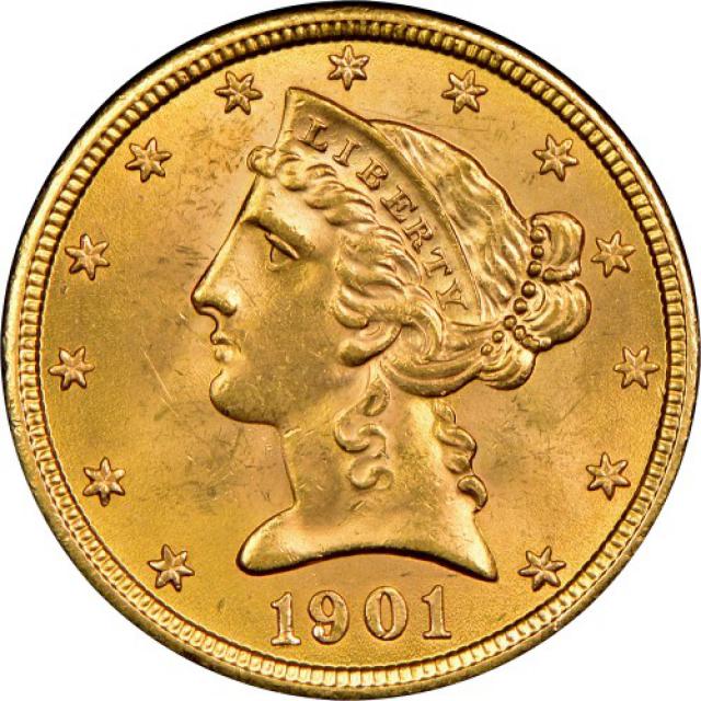 Монета Half Eagle, 5 доларів 1901, США, США