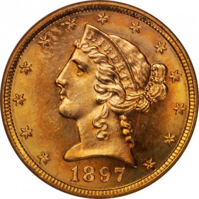Монета Half Eagle, 5 доларів 1897, США, США
