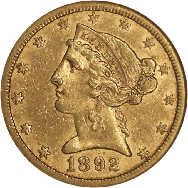 Монета Half Eagle, 5 доларів 1892, США, США